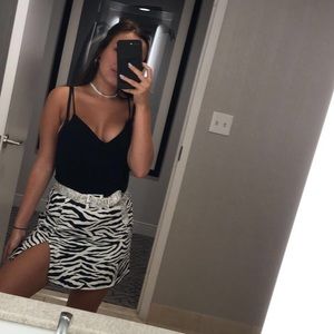 Zebra print skirt